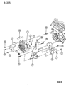 Diagram for Chrysler New Yorker Alternator Bracket - 4573995