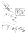 Diagram for 1989 Dodge Shadow Tail Pipe - 4427206