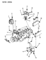Diagram for 1993 Chrysler Town & Country Engine Mount Bracket - 5281073