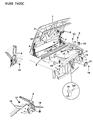 Diagram for 1993 Jeep Grand Cherokee Hood Latch - 55075323