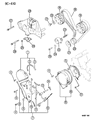 Diagram for 1998 Chrysler Town & Country Engine Mount Bracket - MD195102