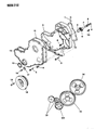 Diagram for 1991 Dodge W250 Timing Cover Gasket - 4429131