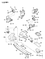 Diagram for 1989 Jeep Cherokee Engine Mount - 52002607