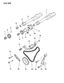 Diagram for 1985 Dodge Aries Timing Chain Guide - MD021111