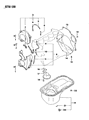 Diagram for Dodge Colt Timing Cover Gasket - MD189493