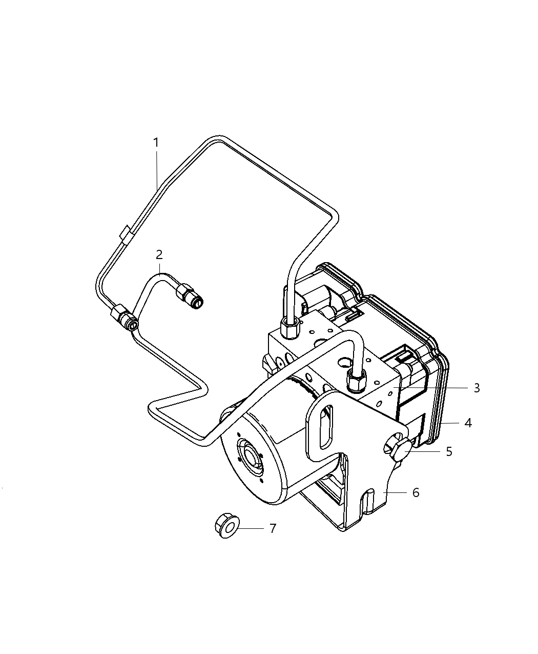 Mopar 52124728AF Tube Assembly-Master Cylinder To HCU