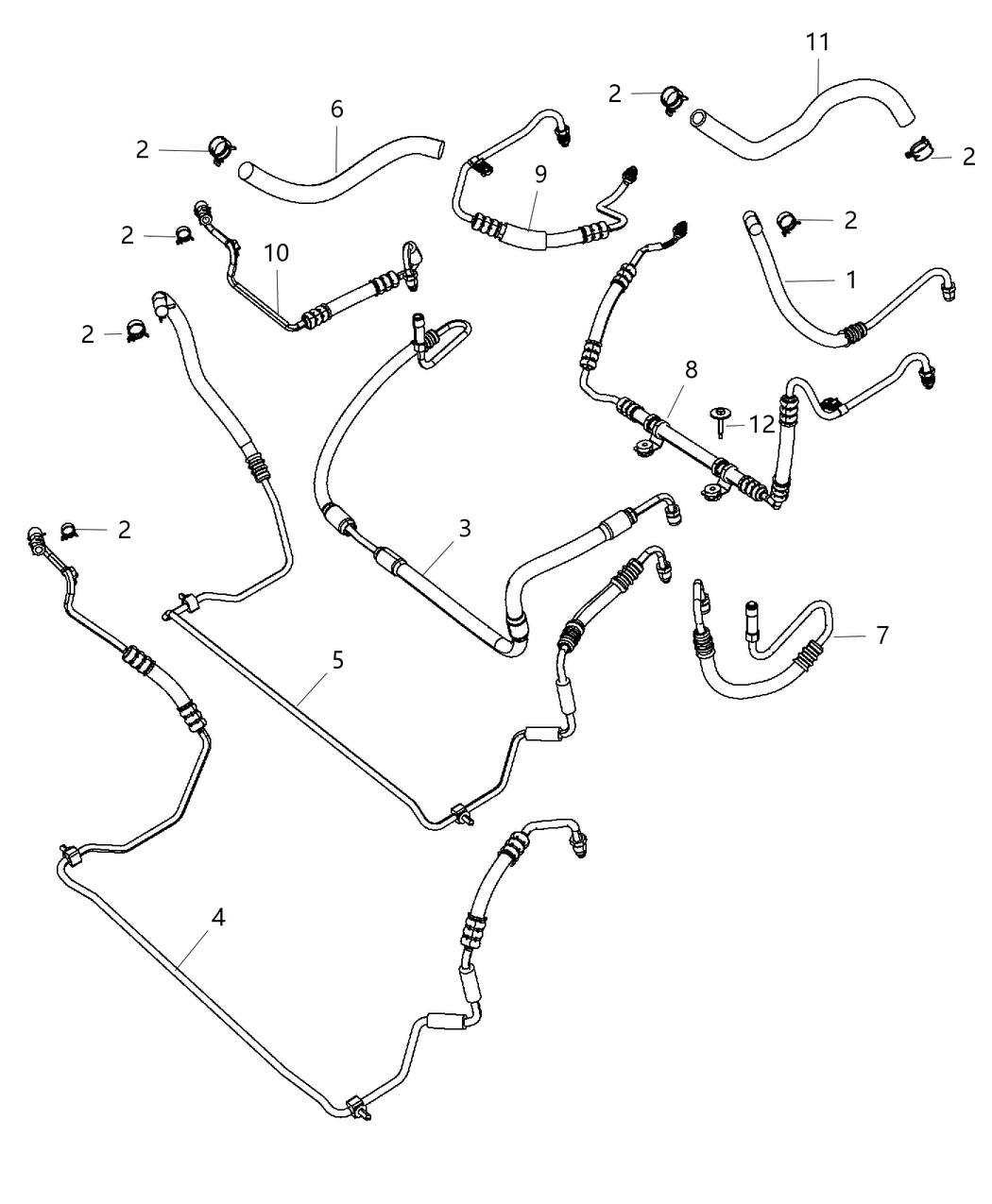 Mopar 68078359AF Line-Power Steering Return