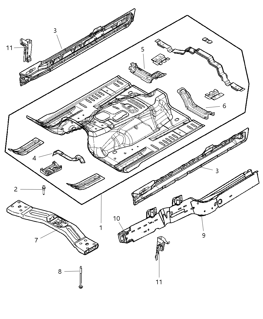 Mopar 55396987AD Pan-Floor