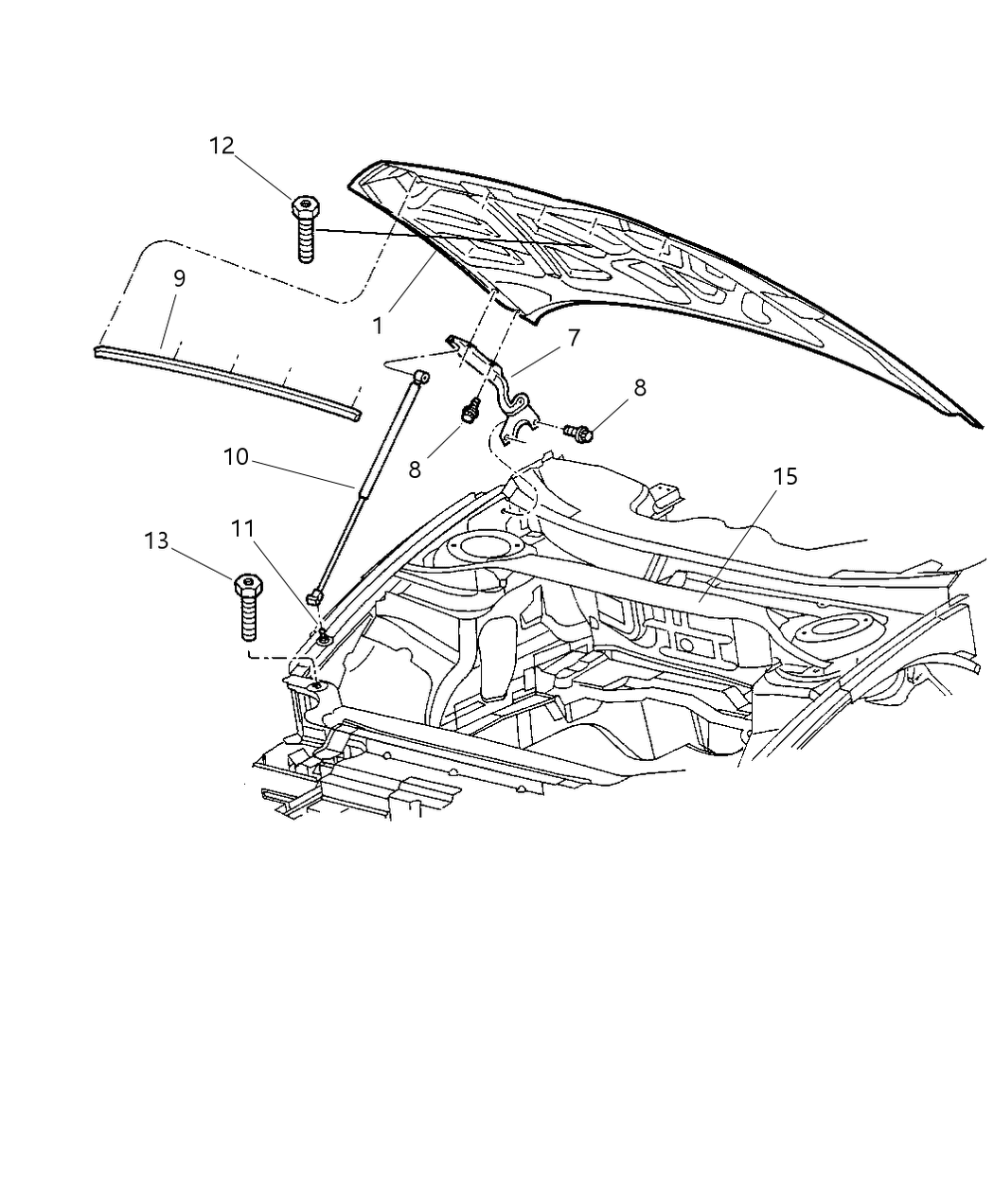 Mopar 4580139AE Hood Hinge