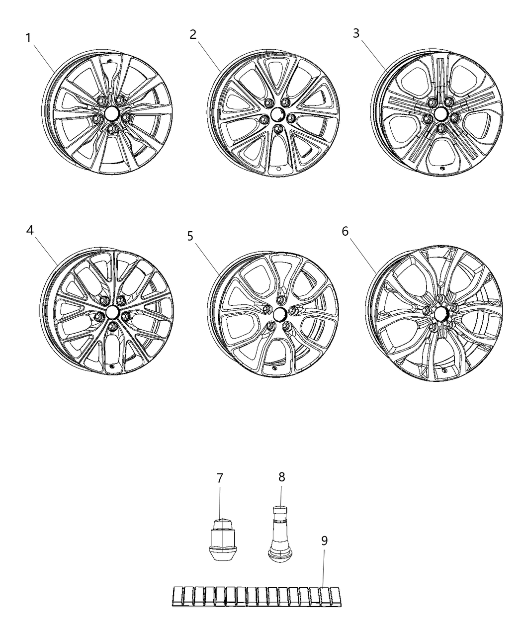 Mopar 1XC16DD5AA Aluminum Wheel