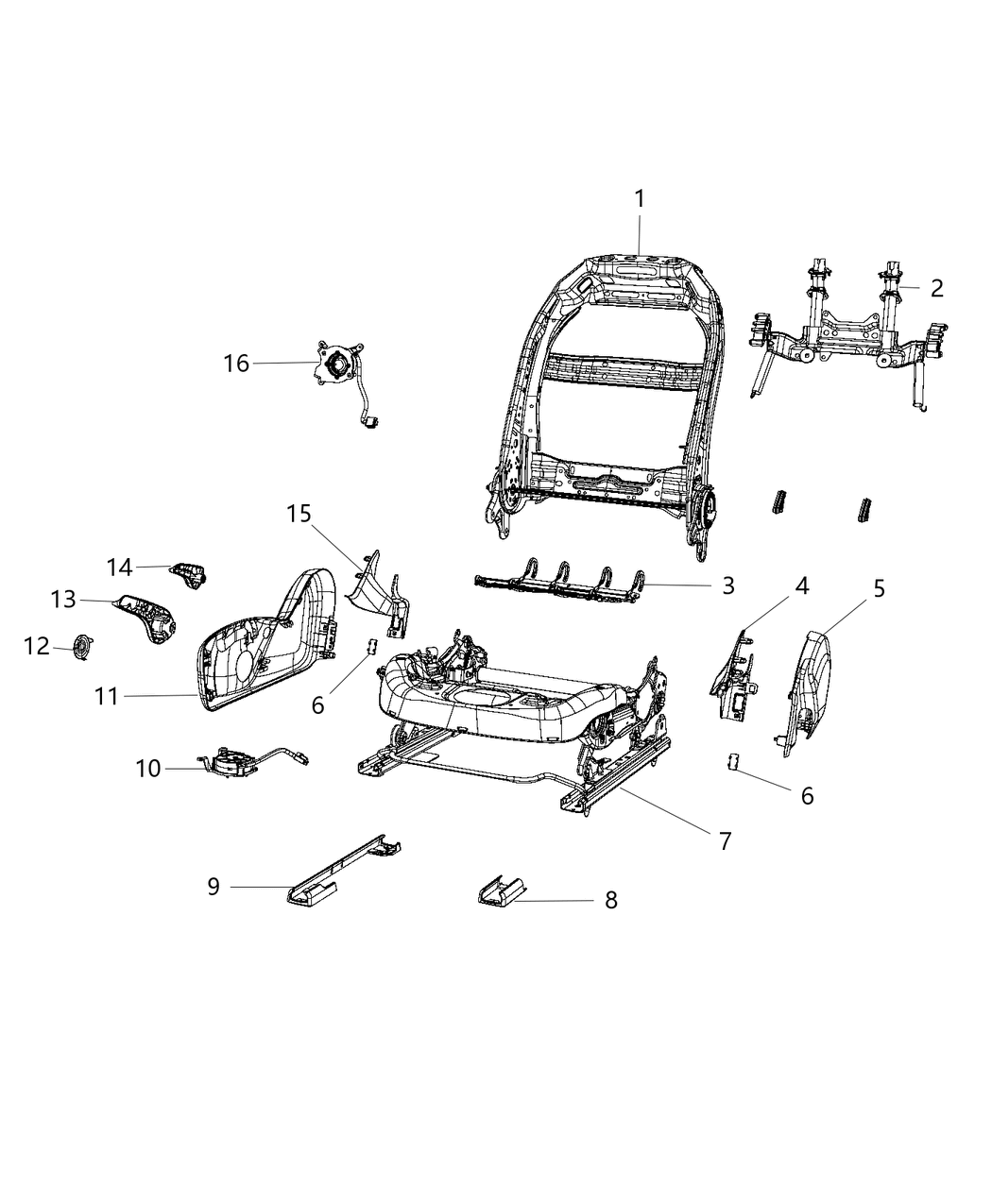 Mopar 68148288AD ADJUSTER-Manual Seat