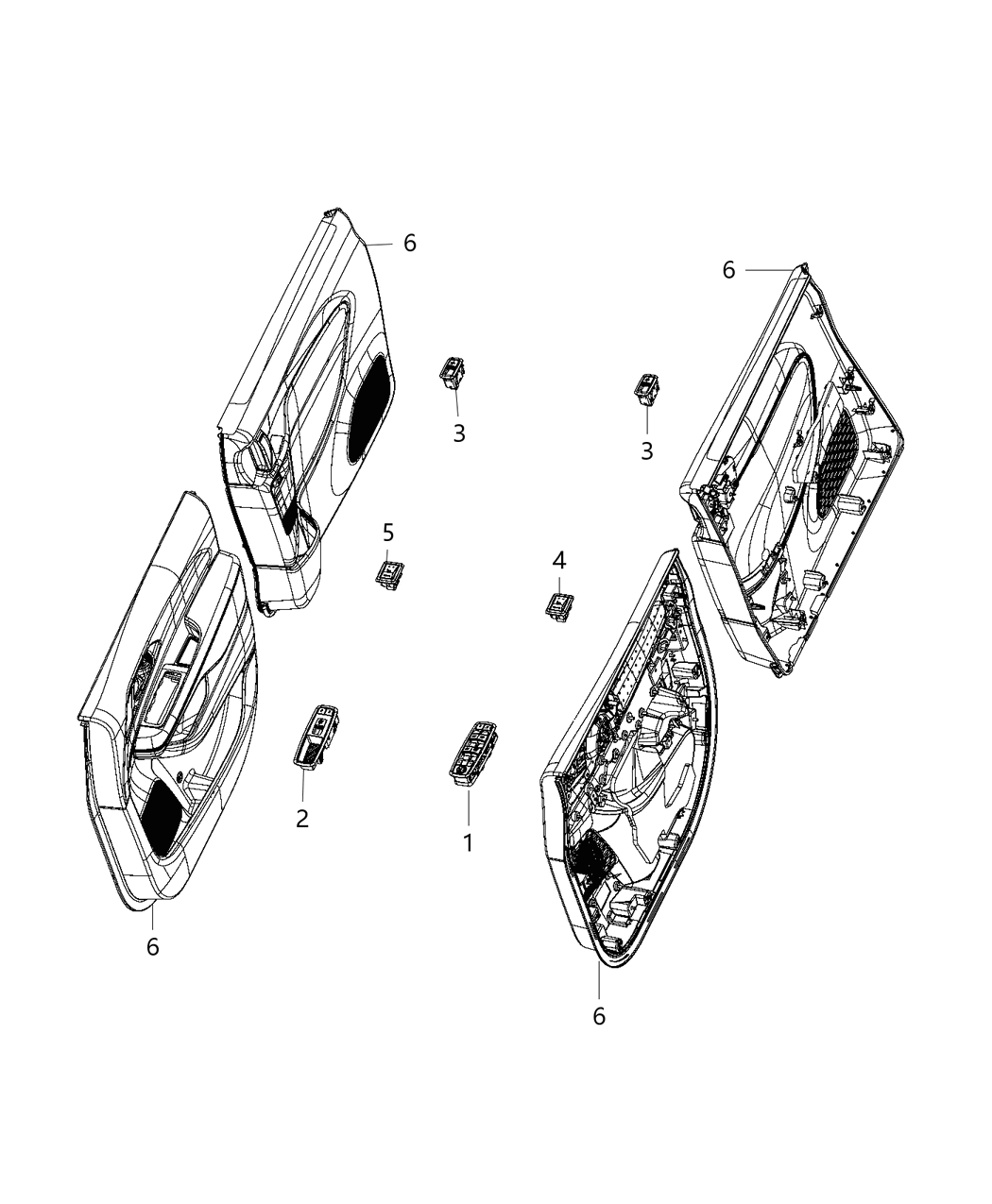 Mopar 68234094AC Switch-Front Door