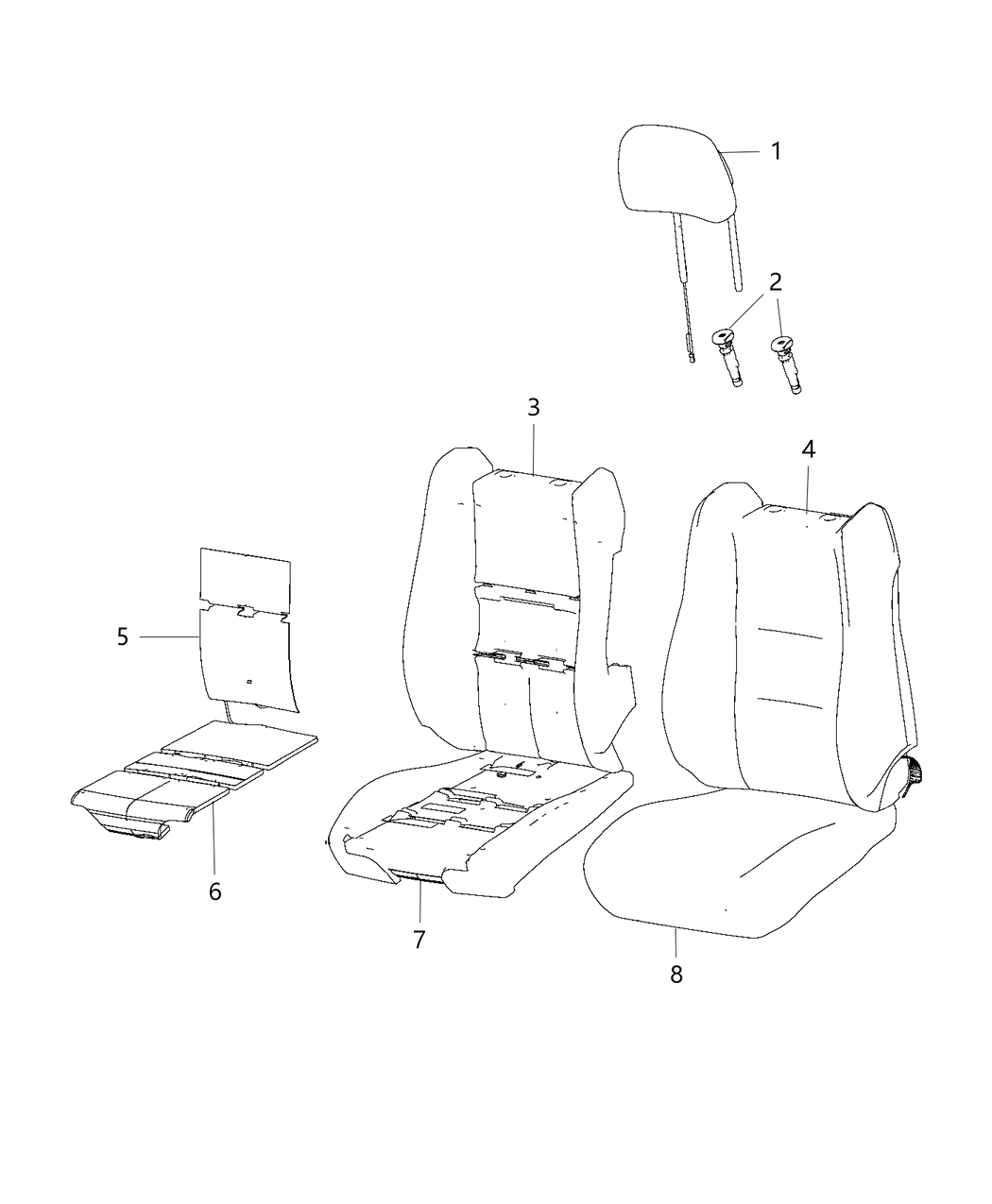 Mopar 5PR32HL1AA HEADREST-Active Head RESTRAINTS