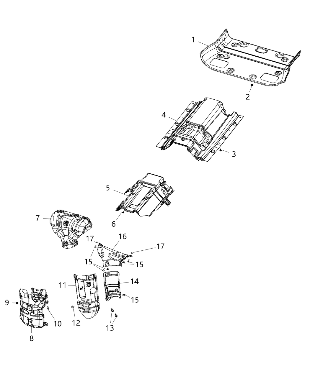 Mopar 68166041AC Shield-Floor Pan