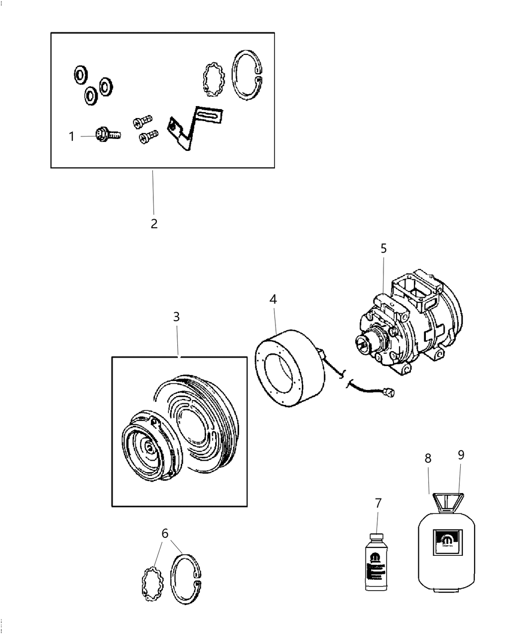 Mopar 68158260AA COMPRESOR-Air Conditioning