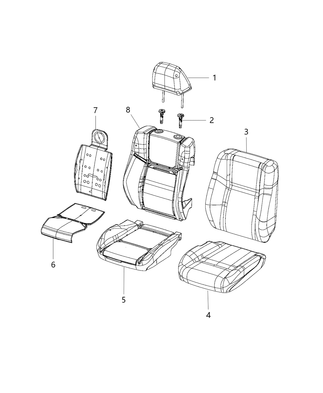 Mopar 68138328AA Foam-Seat Back