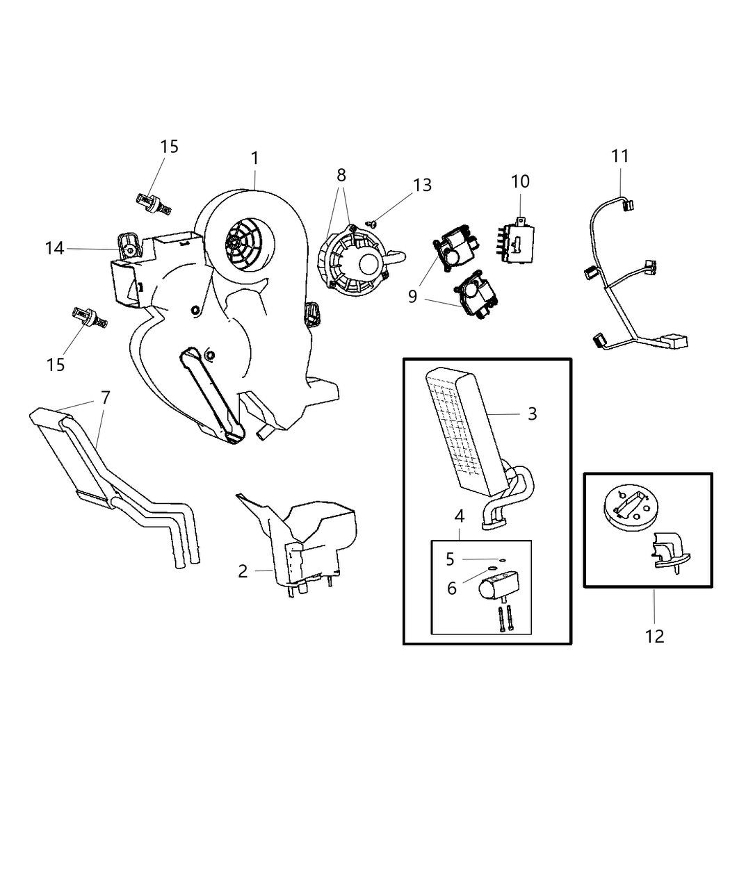 Mopar 68232704AA Housing-A/C And Heater Upper