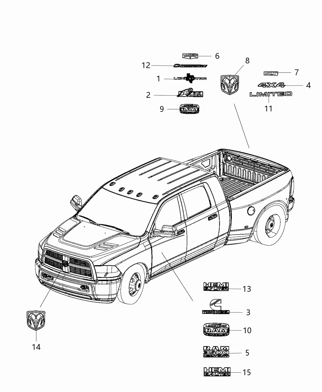 Mopar 68154708AA Nameplate