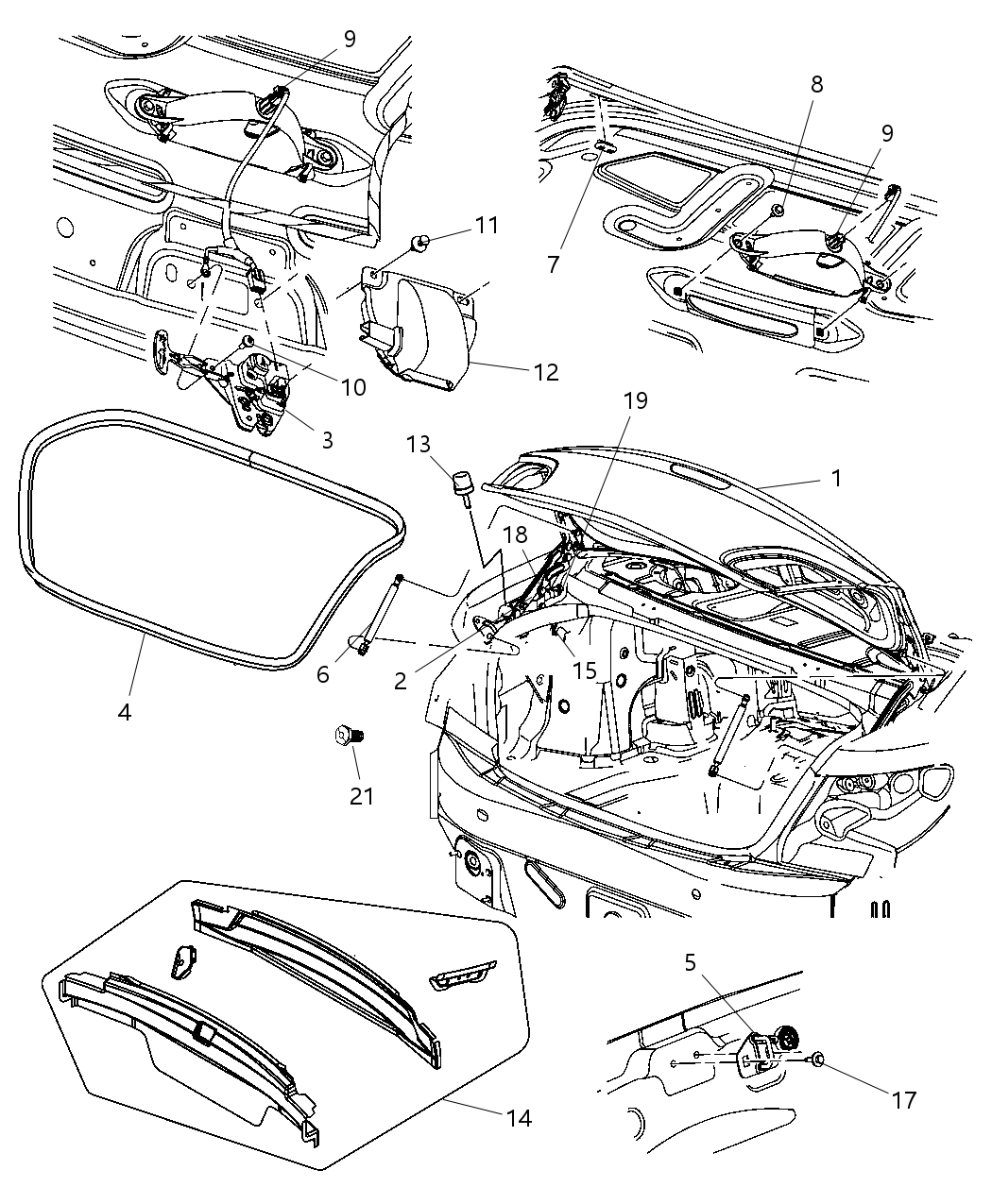 Mopar 5155000AB Hinge-Deck Lid