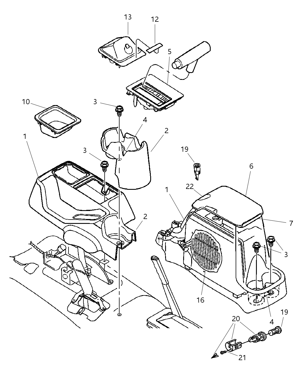 Mopar 5HE62RK5AD Console-Floor