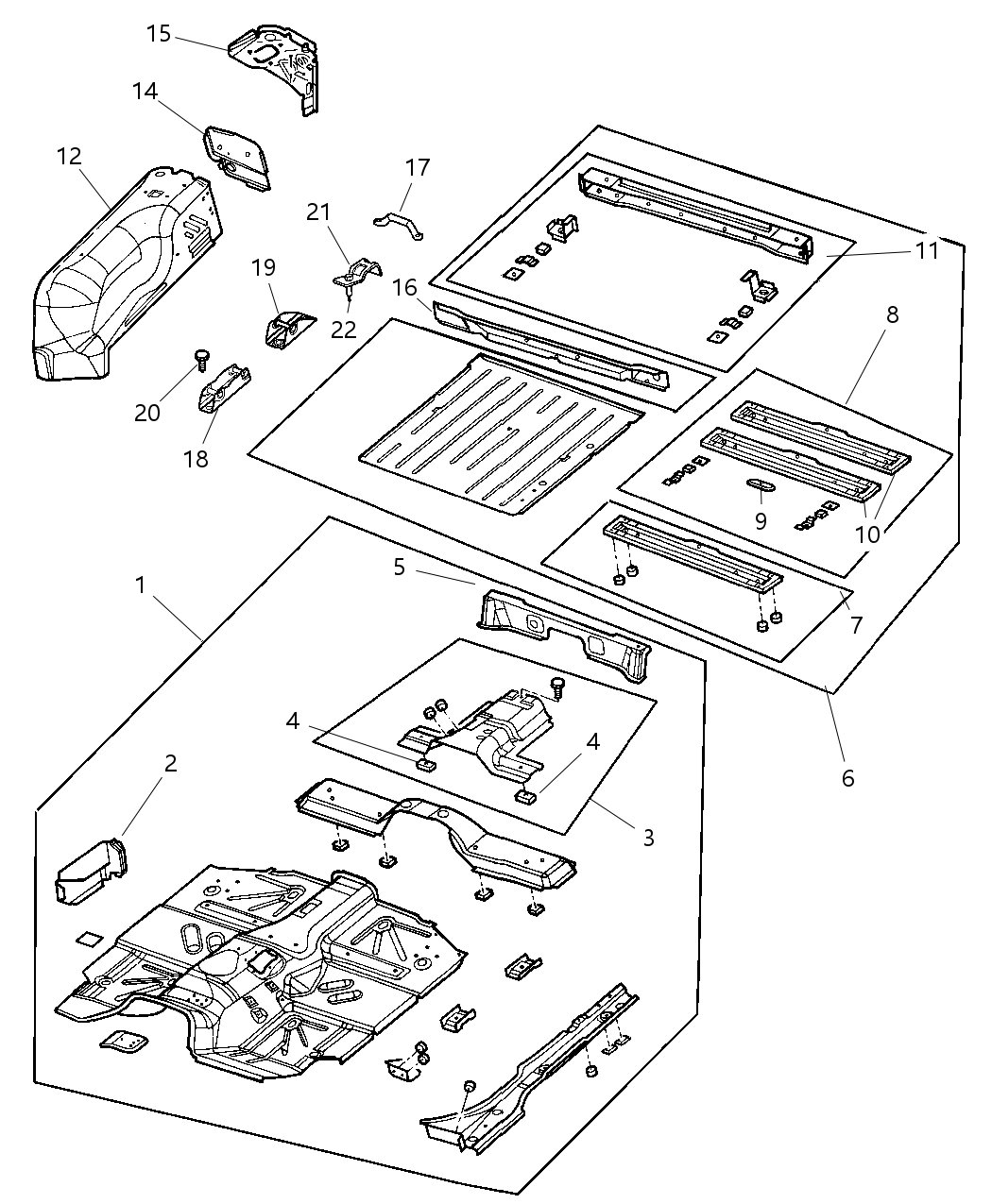 Mopar 55174811AF Pan-Floor