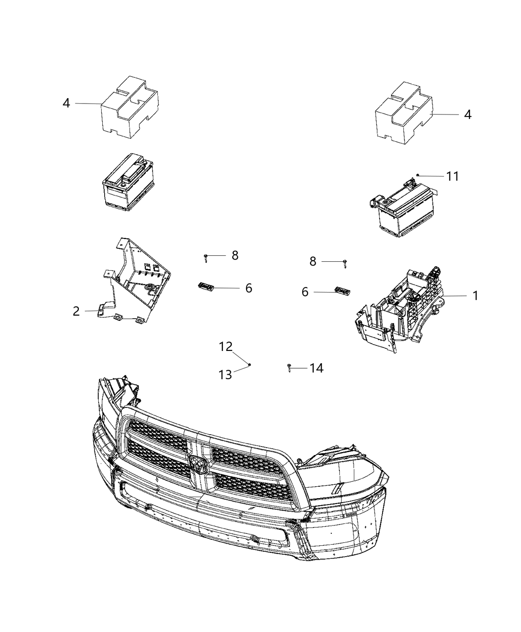 Mopar 56029822AD Shield-Battery