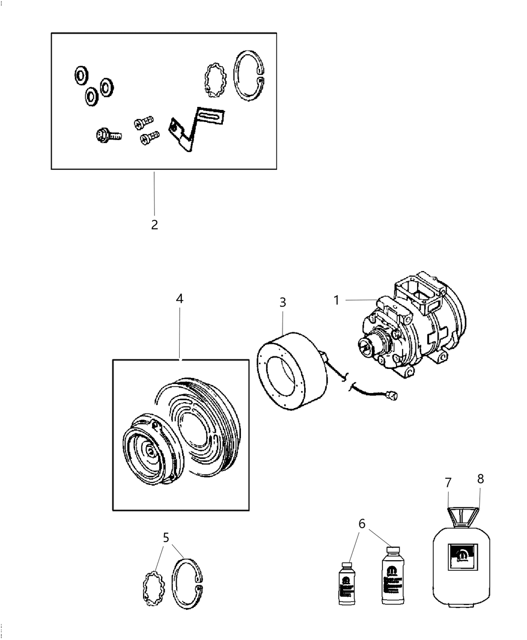 Mopar 68160395AD COMPRES0R-Air Conditioning