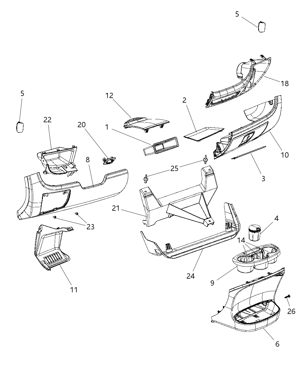 Mopar 1ZS65JXWAC Bezel-Instrument Panel