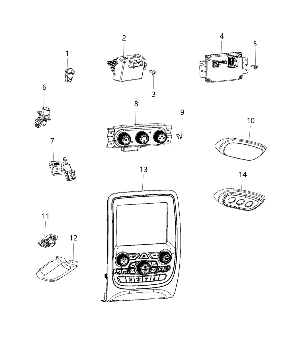 Mopar 68410584AB Air Conditioner And Heater Module