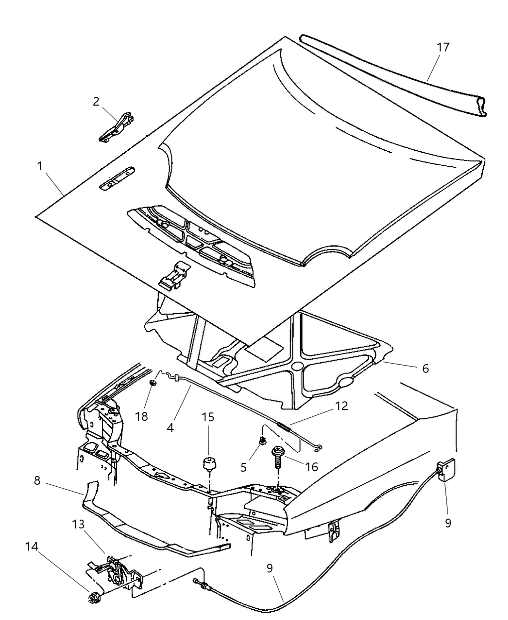 Mopar 4888562AC SILENCER-Hood