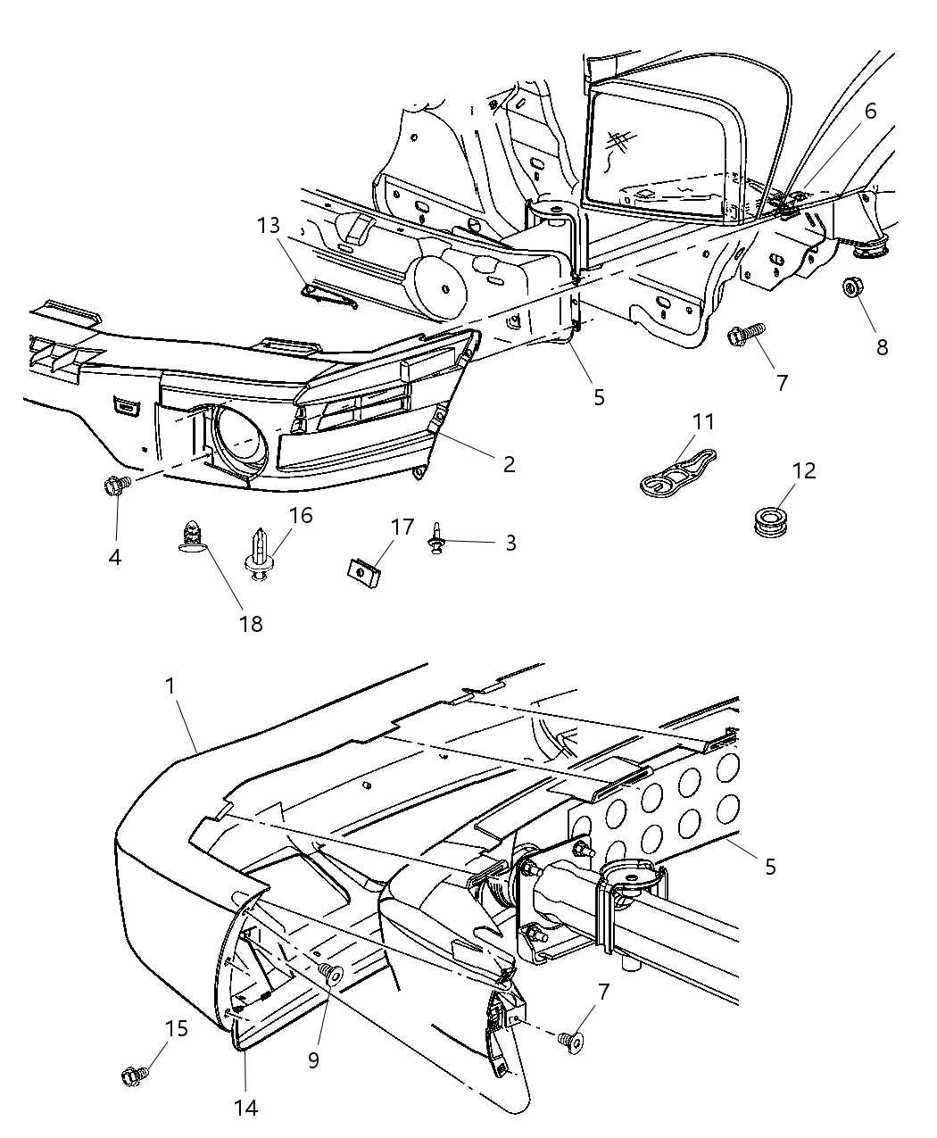 Mopar 55077497AC Beam-Front