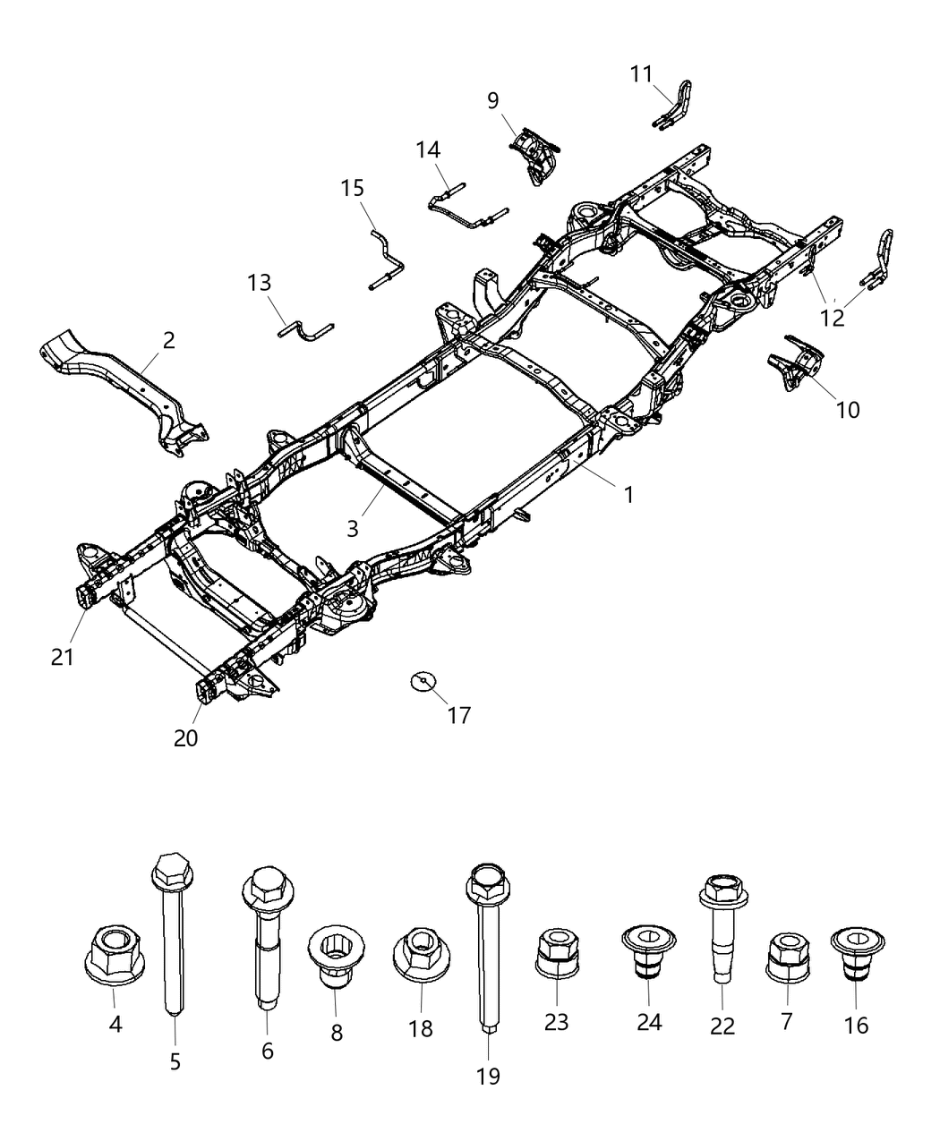 Mopar 68259209AA Frame-Chassis