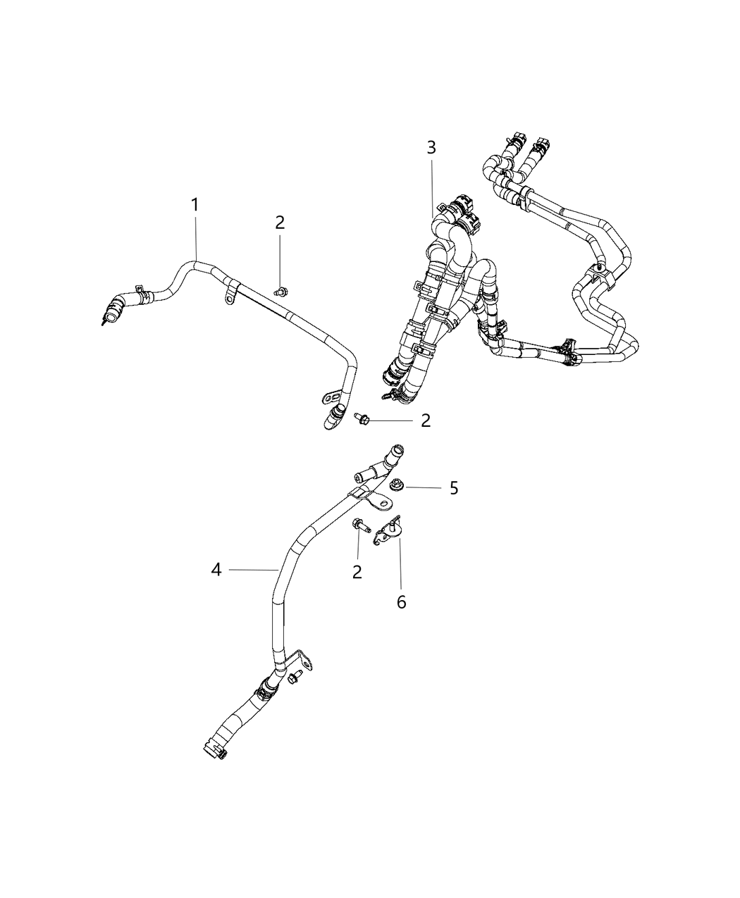 Mopar 68272865AD Hose-Heater Supply And Return