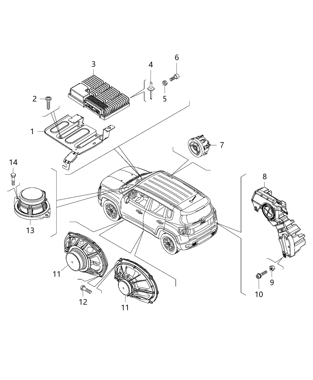 Mopar 68504260AA Speaker