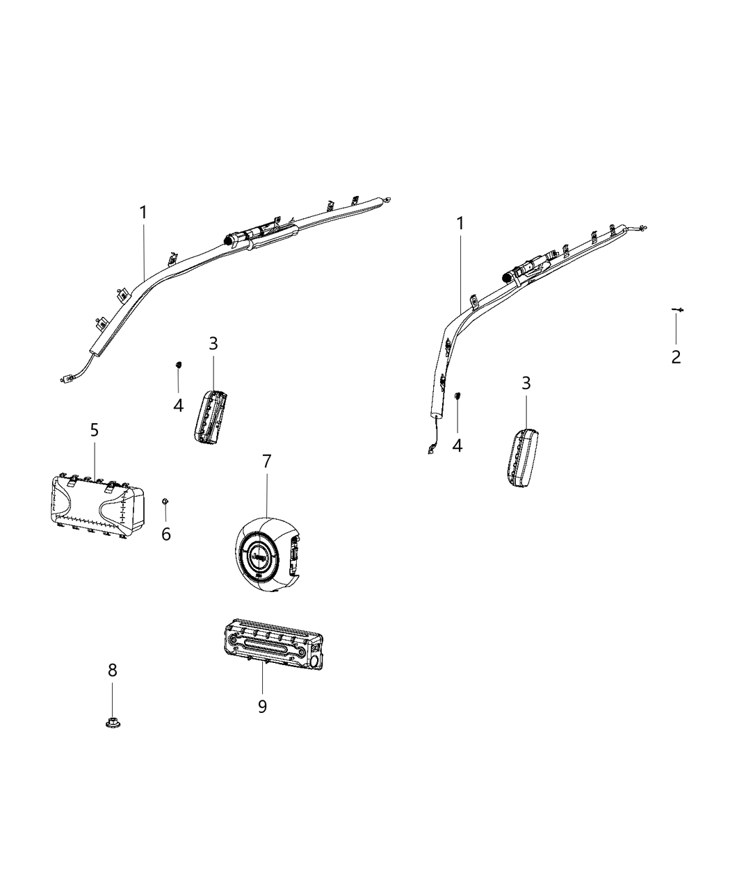 Mopar 68243460AD Air Bag Seat