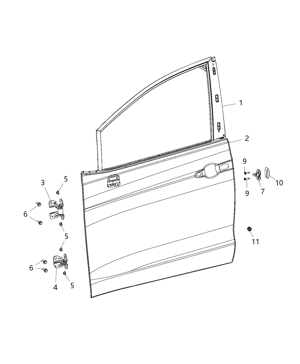 Mopar 68264480AB Panel-Front Door Outer Repair