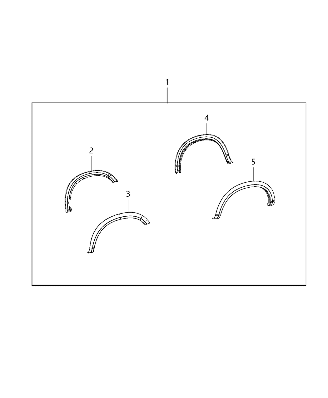 Mopar 1TD45TZZAE Molding-Wheel Opening Flare