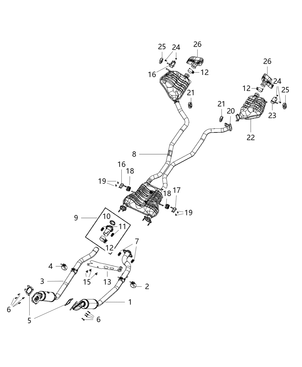 Mopar 68319267AA Exhaust Converter And Pipe To Manifold