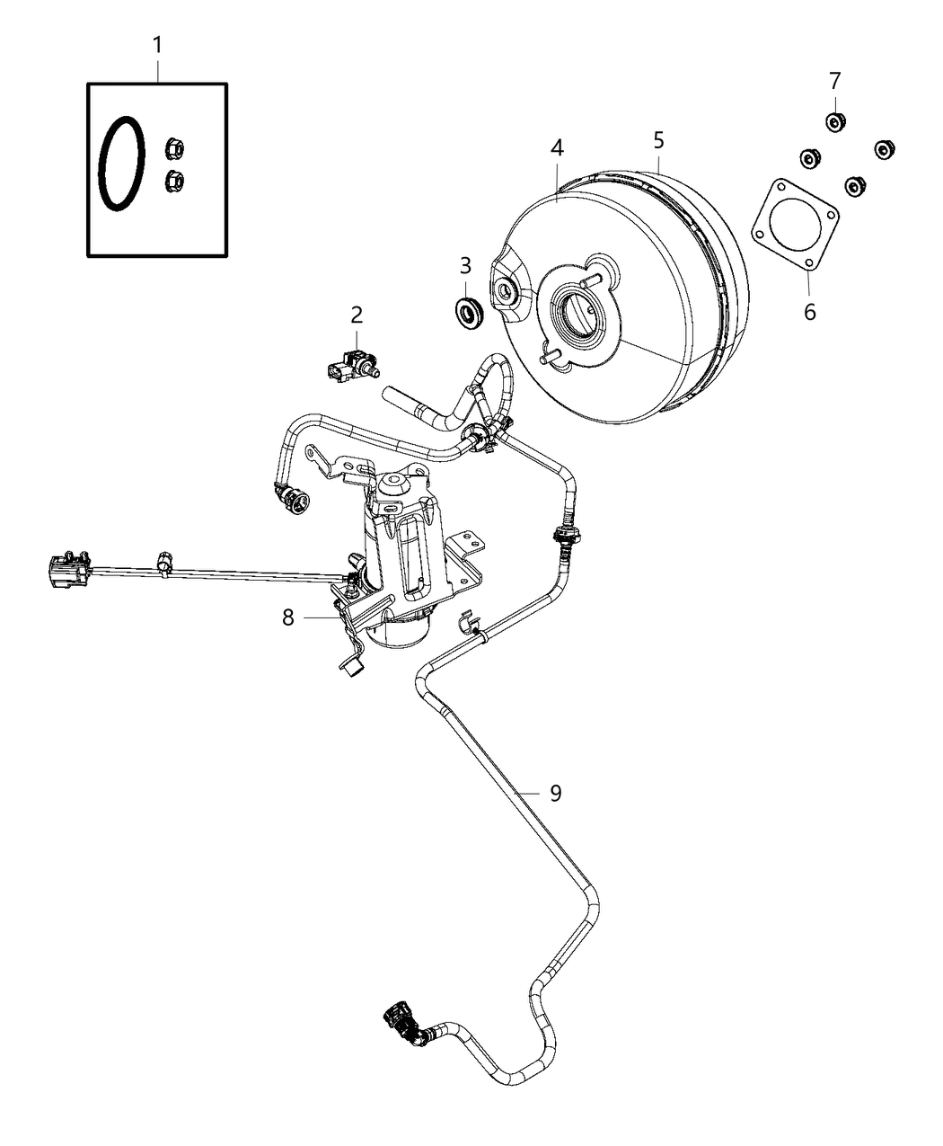 Mopar 68223529AC Hose-Brake Booster Vacuum