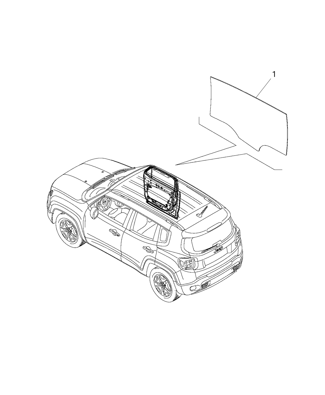 Mopar 68256268AA Glass-Front Door