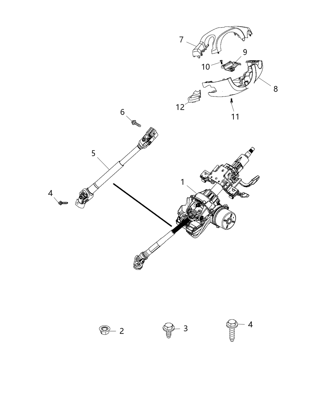 Mopar 5VC53LXHAA SHROUD-Steering Column