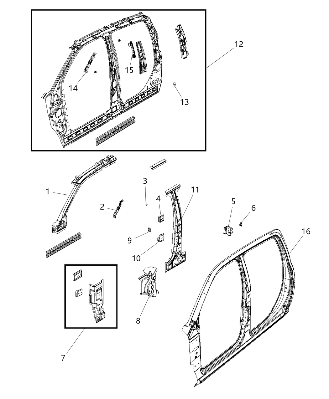 Mopar 68403629AA BAFFLE-C Pillar