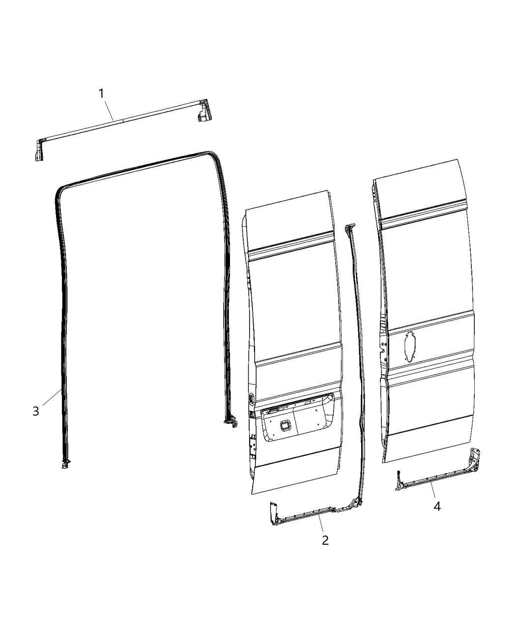 Mopar 68229640AB WEATHERSTRIP-Cargo Door