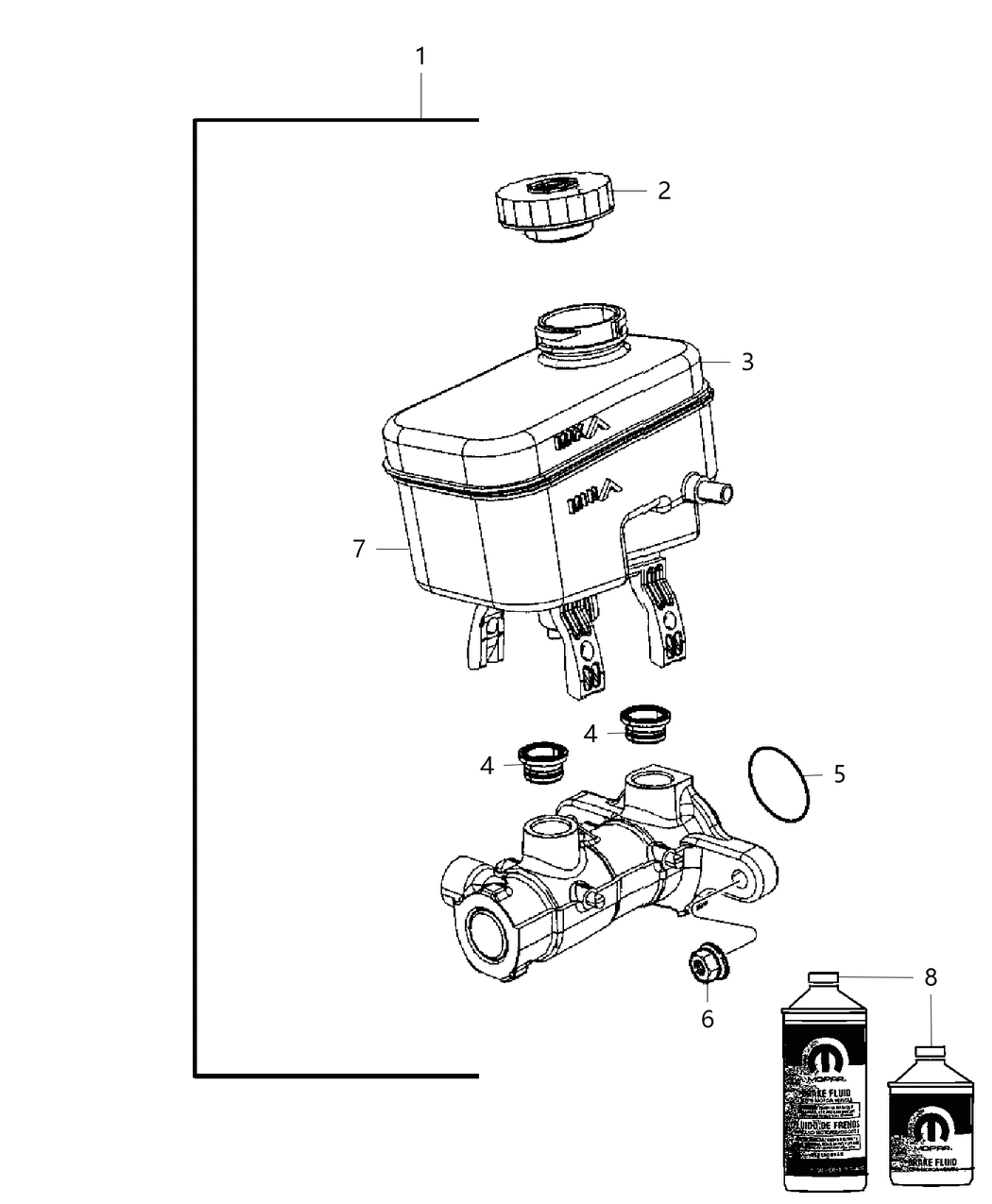 Mopar 68385585AC Brake Cylinder