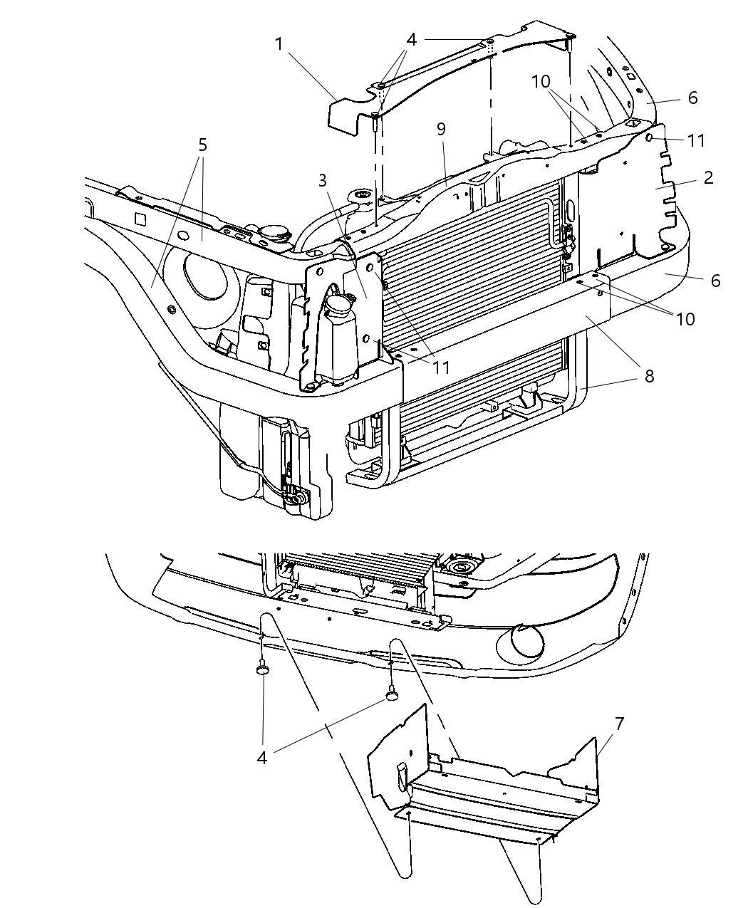 Mopar 52029277AB Seal-Radiator Side