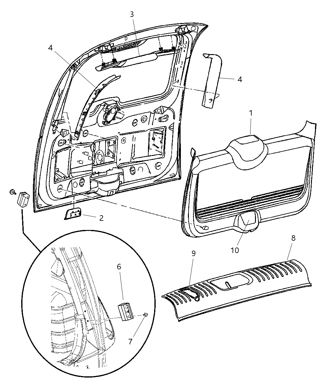 Mopar RK04DKAAG Panel-LIFTGATE