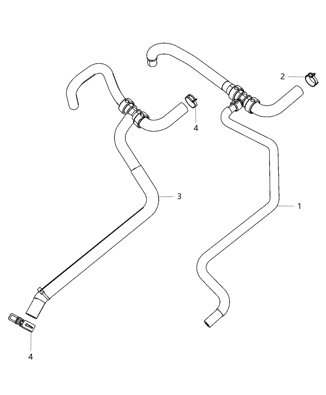 Mopar 68193882AC Hose-Heater Return