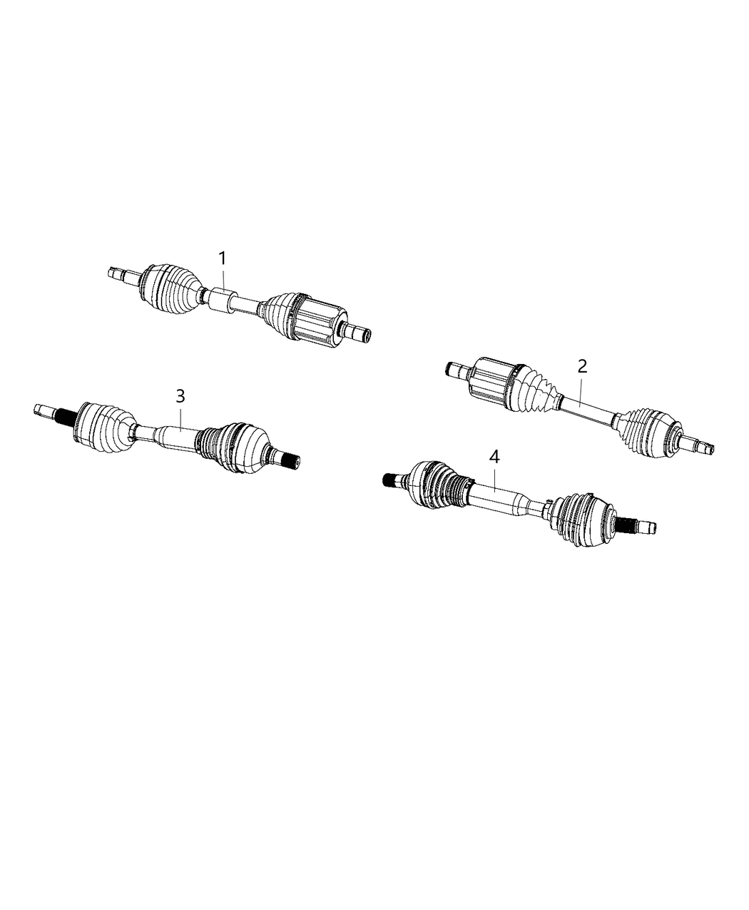 Mopar 68299151AA Axle Half Shaft