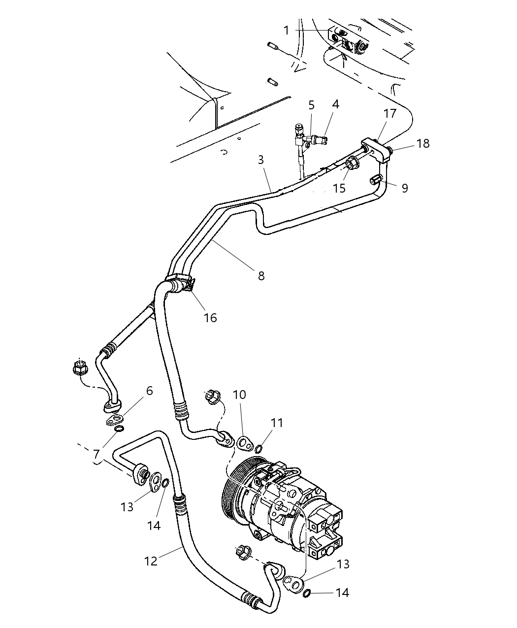 Mopar 4677719AB Line-A/C Discharge