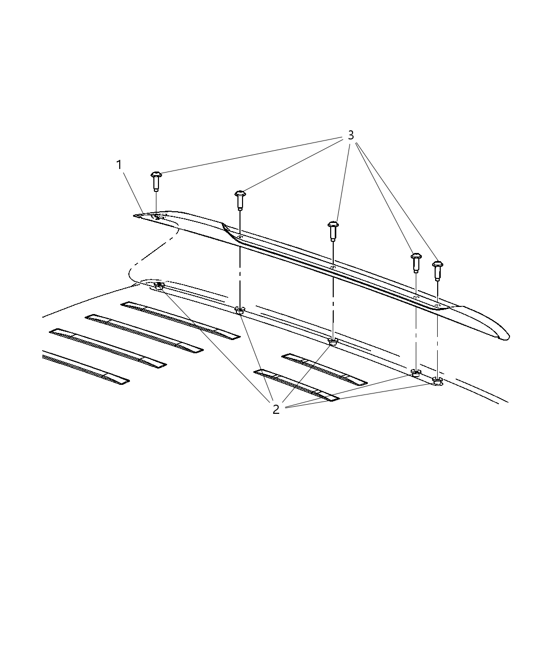 Mopar 68311294AA Rail-Roof